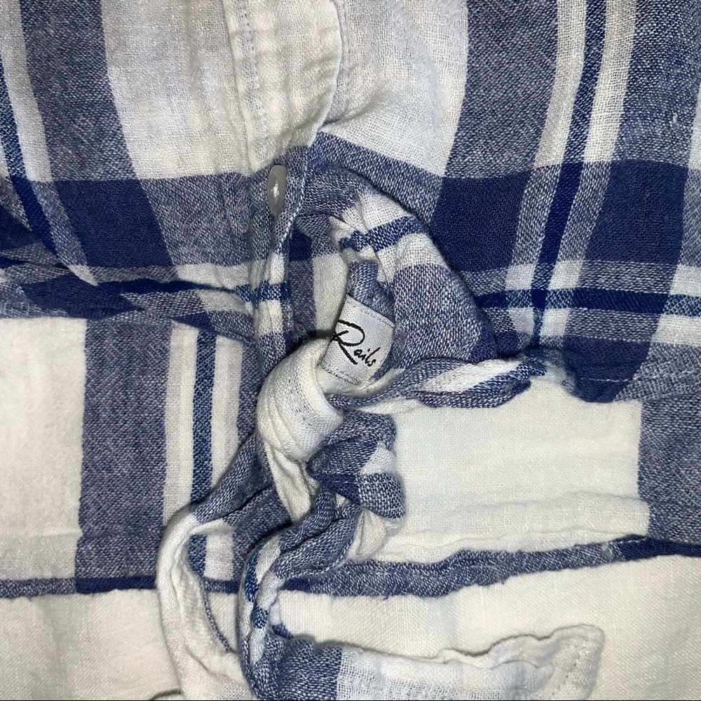 Rails Amelie Lapis Coast White Top Linen Blend M - image 5